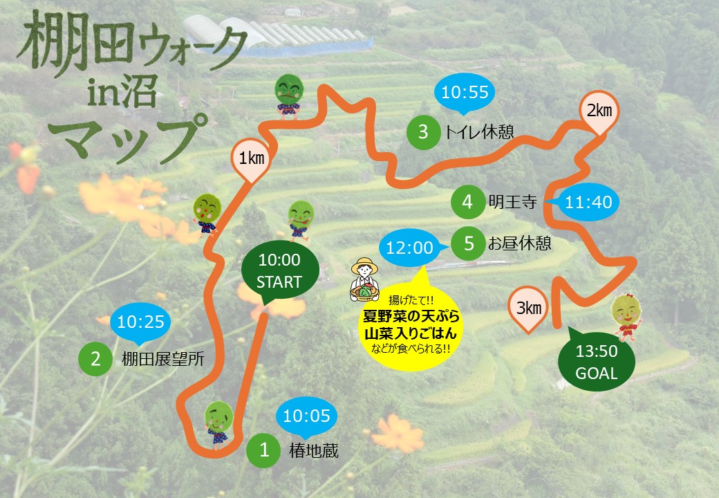 棚田ウォークin沼マップ