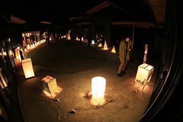 行灯アート展の様子