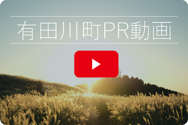 有田川町PR動画ページへのリンクバナー（生石高原が背景の画像）