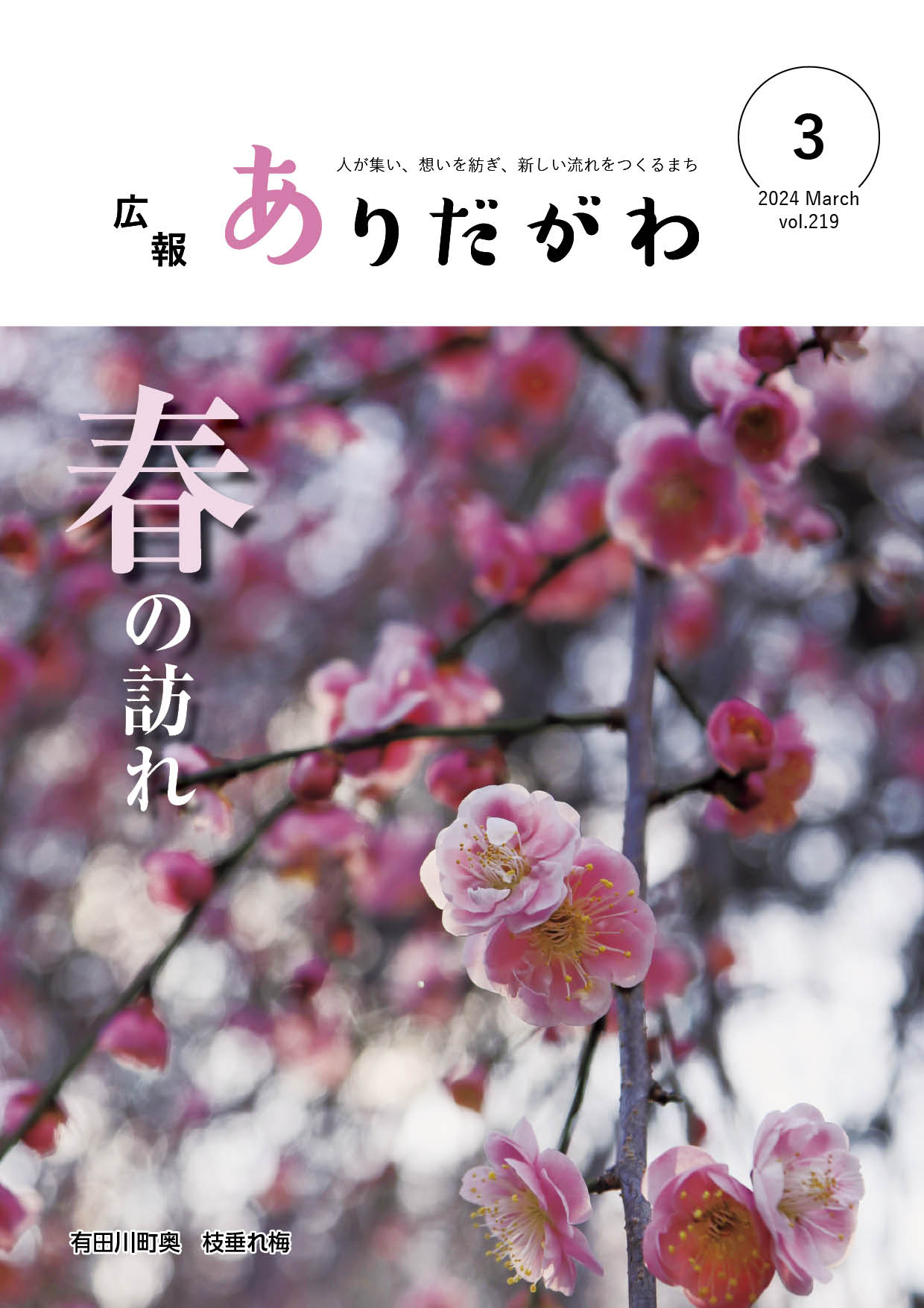 紙面イメージ（広報ありだがわ2024年3月号）