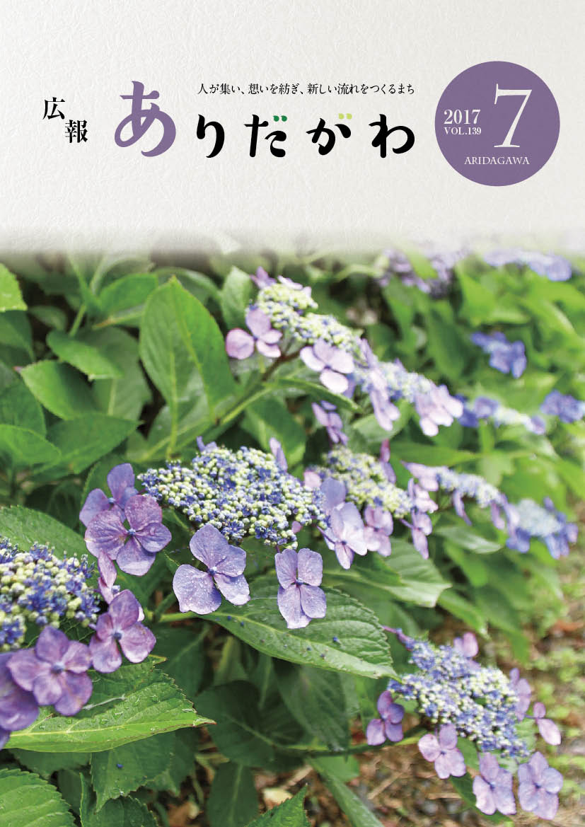 紙面イメージ（広報ありだがわ 2017年7月号）