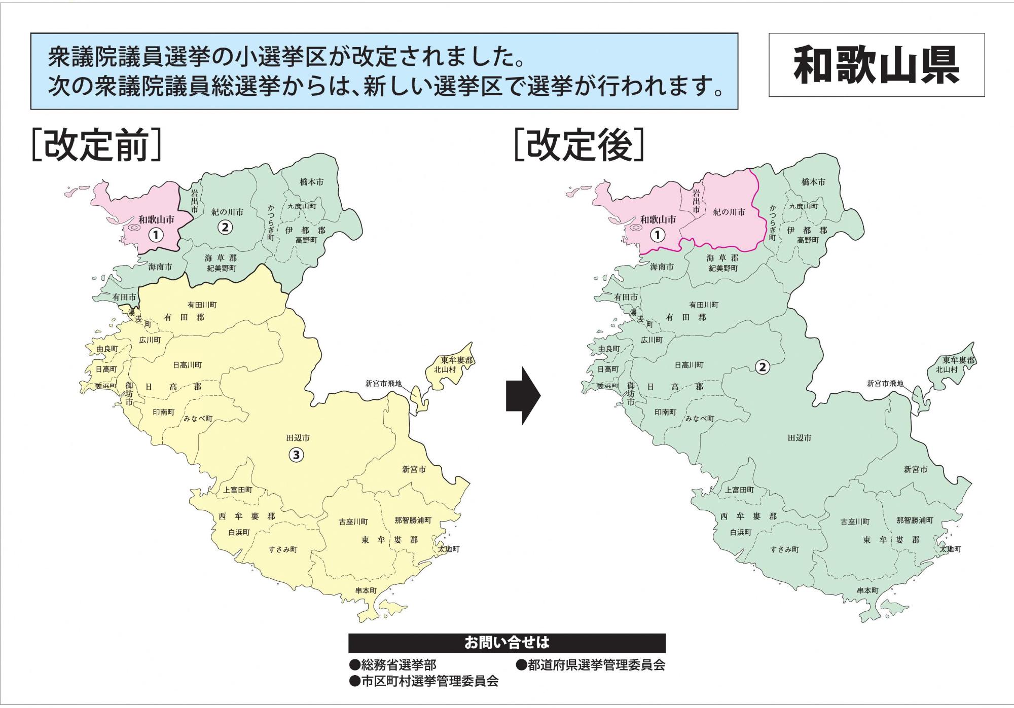 衆議院選挙の小選挙区(和歌山県)